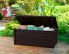 Dmora Aufbewahrungstruhe für draußen Wawa, Gartenbox, Outdoor-Truhe, Stauraumbank für außen, 145x70 h60 cm, Braun Bild 4