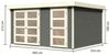 Karibu Zweiraum - Gartenhaus Mühlentrup 3 terragrau 404x332,5cm 19mm Bild 3
