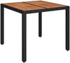 vidaXL 5-tlg. Garten-Essgruppe mit Kissen Schwarz Poly Rattan 3212231 Bild 3