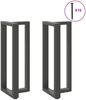 vidaXL Bartischbeine T-Form 2 Stk. Anthrazit 40x35x(100-101) cm Stahl 4013086 Bild 3