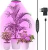 Rosnek Pflanzenlampe Vollspektrum 160 LEDs mit Timer & 9 Dimmstufen, Auto Ein/Aus, LED fest integriert, Ring-Design, höhenverstellbar 35–155 cm, für Indoor Pflanzen Bild 2