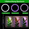 Rosnek Pflanzenlampe Vollspektrum 160 LEDs mit Timer & 9 Dimmstufen, Auto Ein/Aus, LED fest integriert, Ring-Design, höhenverstellbar 35–155 cm, für Indoor Pflanzen Bild 3