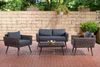 CLP Loungeset Kiruna Rundrattan Braun-meliert,eisengrau 40 cm (Dunkelbraun) Bild 2