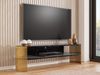 TV-Lowboard Fahugin Oval Gold (Farbe: Gold / Black Pietra Grigia) Bild 2