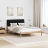 vidaXL Bettrahmen mit Kopfteil Braun 135 x 190 cm Massives Kiefernholz 878901 Bild 4