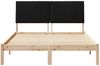 vidaXL Bettrahmen mit Kopfteil Braun 135 x 190 cm Massives Kiefernholz 878901 Bild 5