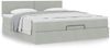 vidaXL Ottoman-Bett mit Matratze Hellgrau 160x200 cm Samt 3311711 Bild 4