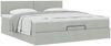 vidaXL Ottoman-Bett mit Matratze Hellgrau 160x200 cm Samt 3311711 Bild 5