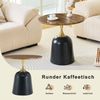 Flieks Runder Beistelltisch Ø60 cm mit Walnussoptik, moderner Wohnzimmertisch mit Metallgestell, Sofatisch für Wohnzimmer & Büro Bild 5