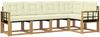 vidaXL Outdoor-Sofagarnitur mit Kissen 5 pcs Weiß und Creme 3389480 Bild 2
