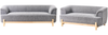 Sofa Set 5-Sitzer ALNOR Stoff Dunkelgrau Bild 4