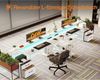 ODK LED Schreibtisch mit USB Steckdosen, Reversibel Groß L-Form Weiß 172.5 cm Bild 4