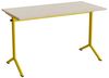 Tisch Atlas 1130 1200x600 mm schalldämmendes Hochdrucklaminat gelber Rahmen Bild 1