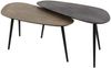 KAWOLA Couchtisch LAUCA Set 2-tlg. Metall schwarz / bronze nierenförmig 42 x 39 x 84 cm Bild 3
