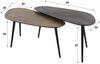 KAWOLA Couchtisch LAUCA Set 2-tlg. Metall schwarz / bronze nierenförmig 42 x 39 x 84 cm Bild 4