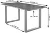 Esstisch Baumkante massiv Akazie nussbaum 200 x 100 silber U-Gestell LUBIN 76509369 Bild 2