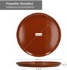 Pizzateller Tonware 2er Set 2,5xØ32cm Mediterran Glasiert Unikat Handarbeit Antik/Vintage Wikinger Bild 5