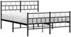 vidaXL Bettgestell mit Kopf- und Fußteil, Metall, Schwarz, 120x190 cm Bild 3