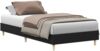 vidaXL Bettrahmen Schwarz Eichen-Optik 203 x 101 x 25 cm Holzwerkstoff 862847 Bild 2