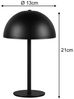 2er SET Akku Tischlampen Schwarz, Touch dimmbar, USB aufladbar, Höhe 21cm Bild 4