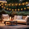 LED Solar Lichterkette, 8x Kugel, Flammen-Effekt, L 200 cm Bild 2