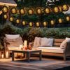 LED Solar Lichterkette, 8x Kugel, Flammen-Effekt, L 200 cm Bild 2