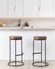 Set mit 2 Barhockern MILROY Kunstleder Braun Bild 3
