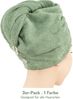 HAMMETEX Turban-Handtuch 2er Set Haarturban Damen, 100% Baumwolle, Flauschig & Schnelltrocknend, Frottier (Set, 2-St), Uni-Farben, weich Bild 3