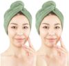 HAMMETEX Turban-Handtuch 2er Set Haarturban Damen, 100% Baumwolle, Flauschig & Schnelltrocknend, Frottier (Set, 2-St), Uni-Farben, weich Bild 2