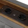 Merax Polsterbett 140x200cm, Doppelbett mit USB/Typ-C Ladefunktion + 4 Schubladen Leinen, grau Bild 4