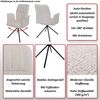 2er-Set Esszimmerstuhl HWC-N99, drehbar Armlehne Auto-Return, Stoff/Textil Chenille (340g/m²) Öko-Tex ~ dunkelgrau Bild 2