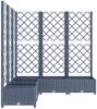 vidaXL Pflanzkübel mit Spalier Blaugrau 120x120x121,5 cm PP 318256 Bild 4