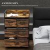 HOMCOM Kommode mit 4 Faltbaren Schubladen aus Stoff, Regal und Griff (Aufbewahrungsschrank, 1 St, Sideboard), für Wohnzimmer, Braun Bild 3