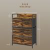 HOMCOM Kommode mit 4 Faltbaren Schubladen aus Stoff, Regal und Griff (Aufbewahrungsschrank, 1 St, Sideboard), für Wohnzimmer, Braun Bild 2