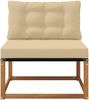 vidaXL Sectional Sofa Einheiten Massives Akazienholz und Textilene 900636 Bild 4