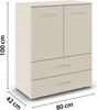 rauch Aditio Box, Kommode, 2-türig, 2 Schubladen, mit Softclose-Funktion, Farbe Beige, BxHxT 80x100x42cm Bild 4