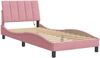 vidaXL Bettgestell mit LED ohne Matratze "Hanko" Rosa 80x200 cm Samt 3213750 Bild 3