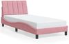 vidaXL Bettgestell mit LED ohne Matratze "Hanko" Rosa 80x200 cm Samt 3213750 Bild 5