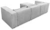 Ecksofa Designersofa NEVIO in Stoff Lincoln Grau Ottomane Links Bild 2