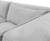 Ecksofa Designersofa NEVIO in Stoff Lincoln Grau Ottomane Links Bild 3