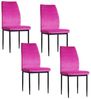 HTI-Living Polsterstuhl Esszimmerstuhl Madison Samt Pink 4er-Set (Set, 4 St), Polsterstuhl Velvet Bild 2