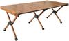 Campingtisch PEREL klappbar Alu Rolltisch in Holzoptik, wetterfest, 120x45cm Bild 2