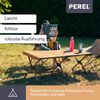 Campingtisch PEREL klappbar Alu Rolltisch in Holzoptik, wetterfest, 120x45cm Bild 5