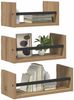 vidaXL Wandregal-Set 3 pcs Artisan-Eiche 40x16x14cm Holzwerkstoff 882788 Bild 3
