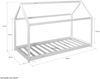 Homestyle4u Kinderbett Kinderhaus Spielbett Hausbett Holzbett weiss 90x200 cm Bild 3