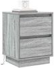 vidaXL Nachttisch mit Schubladen Grau 39 x 34,5 x 50 cm Holzwerkstoff 869620 Bild 3