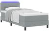 vidaXL Boxspringbett mit LED-Lichtleisten Hellgrau 90 x 200 cm Stoff 3342177 Bild 3