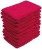 10er Set Waschhandschuhe Waschlappen Rot 16x21 cm | 100% Baumwolle Frottier | Oeko-TEX® Standard 100 | Premium Qualität 500 g/m² Bild 3