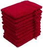 10er Set Waschhandschuhe Waschlappen Rot 16x21 cm | 100% Baumwolle Frottier | Oeko-TEX® Standard 100 | Premium Qualität 500 g/m² Bild 2
