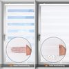 Sekey Doppelrollo Schnurlos Klemmfix ohne Bohren Sichtschutz Weiß 50x100 cm Bild 5